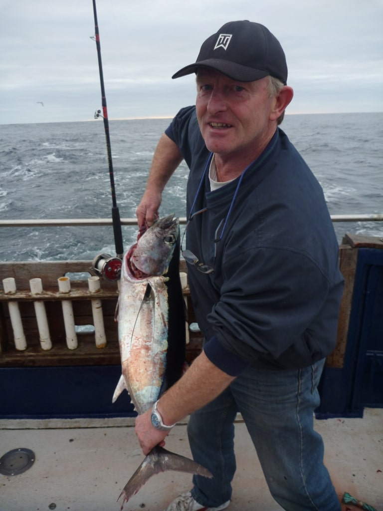 Skipper Rory O'Connor with an Albacore Tuna